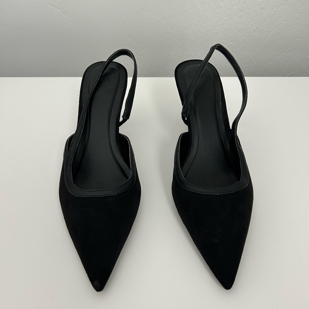 Elegant Black Women's Slingback Heels